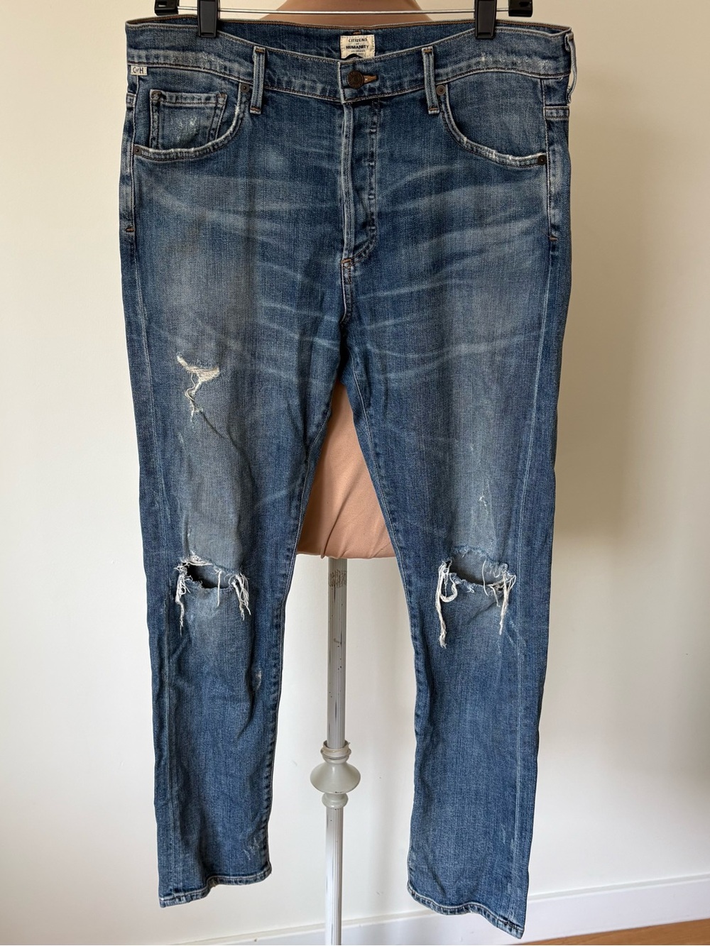 Citizens of Humanity Premium Vintage Corey Slouchy Slim Distressed Jeans Sz 28